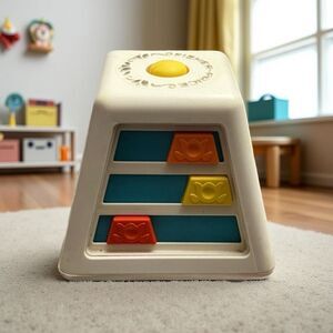 Vintage 1978 Fisher Price Turn and Learn No.156 Baby Box Activity Toy